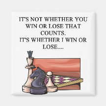i love chess player refrigerator magnets