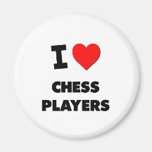 I love Chess Players Fridge Magnet