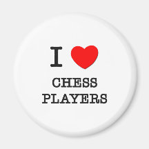 I Love Chess Players Magnets