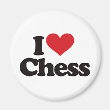 I Love Chess Refrigerator Magnet