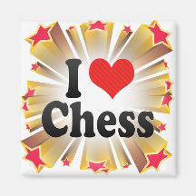 I Love Chess Refrigerator Magnet