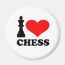 I love chess refrigerator magnet