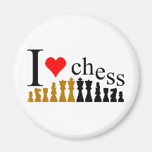 I love Chess Refrigerator Magnets