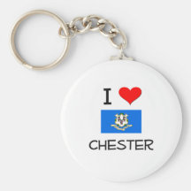 I Love Chester Connecticut Keychain