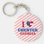 I Love Chester, Georgia Keychains