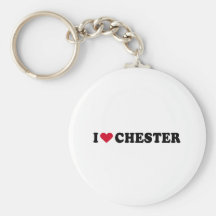 I LOVE CHESTER KEYCHAINS