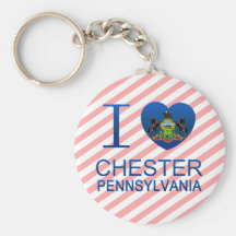 I Love Chester, PA Key Chain