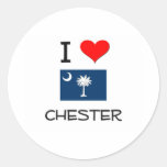 I Love Chester South Carolina Stickers