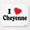 I Love Cheyenne mousepads