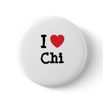 I love Chi heart custom personalized buttons