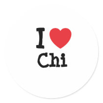 I love Chi heart T-Shirt stickers by funnycustomtshirts I love Chi heart T-Shirt stickers