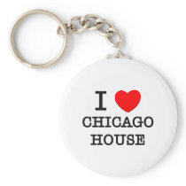 I Love Chicago House Keychains