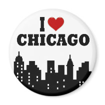 I Love Chicago Fridge Magnet