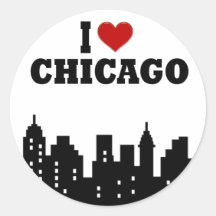 I Love Chicago Stickers
