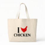 I Love Chicken Tote Bags