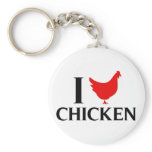 I Love Chicken keychains