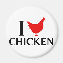 I Love Chicken Refrigerator Magnet