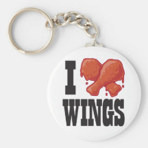 I Love Chicken Wings Keychains