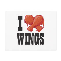 I Love Chicken Wings Post Cards