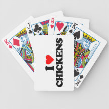 I LOVE CHICKENS BICYCLE PLAYING CARDS