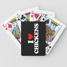 I LOVE CHICKENS BICYCLE POKER CARDS