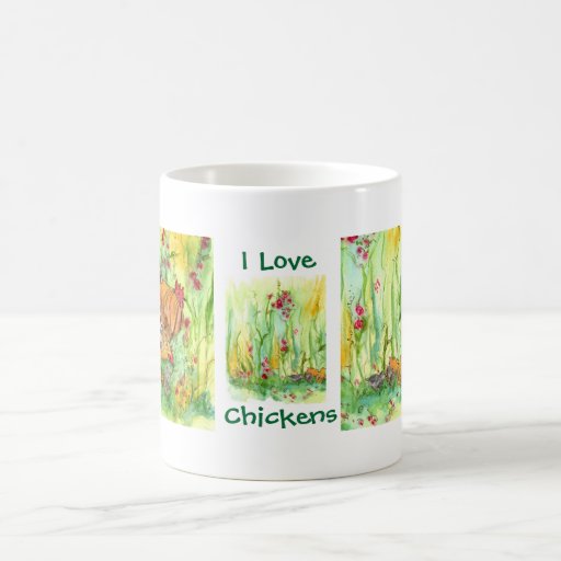 I Love Chickens Hen Rooster Chicks Tea Mug