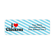 I Love Chickens Return Address Label