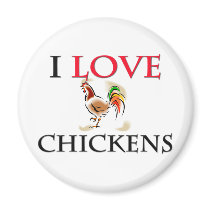 I Love Chickens magnets