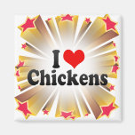 I Love Chickens Refrigerator Magnet