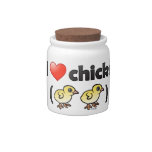 I Love Chicks (birds) Candy Jar