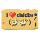 I Love Chicks (birds) Case-Mate Motorola Droid RAZR Barely There Case