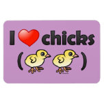 I Love Chicks (birds) Photo Magnet