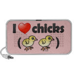 I Love Chicks (birds) Doodle Speakers by OrigAudio™