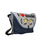 I Love Chicks (birds) Custom Messenger Bag