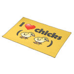 I Love Chicks (birds) Placemat