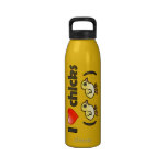 I Love Chicks (birds) Water Bottle