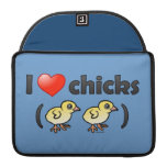I Love Chicks (birds) Laptop Flap Sleeve