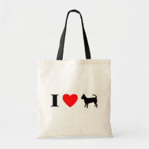 I Love Chihuahuas Canvas Bag