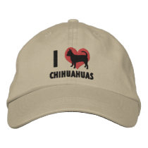 I Love Chihuahuas Embroidered Hat embroidered hats by MenagerieMayhem I Love Chihuahuas Embroidered Hat embroidered hats