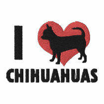 I Love Chihuahuas Embroidered Shirt (Hoodie) embroidered shirts by MenagerieMayhem I Love Chihuahuas Embroidered Shirt (Hoodie) embroidered shirts