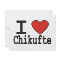I Love Chikufte Personalized Invitations