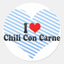 I Love Chili Con Carne Stickers