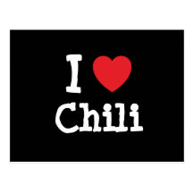 I love Chili heart T-Shirt Postcards