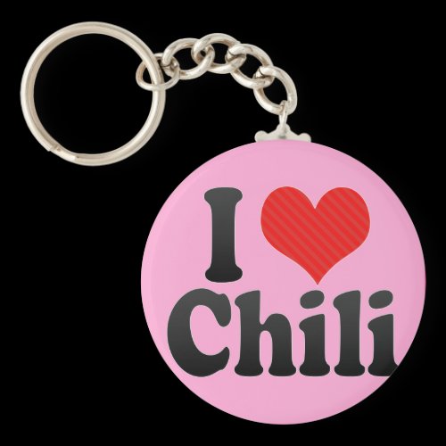 I Love Chili Keychain