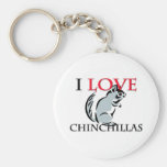 I Love Chinchillas Keychains