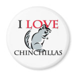 I Love Chinchillas Fridge Magnet