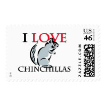 I Love Chinchillas postage