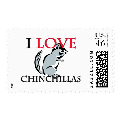 I Love Chinchillas Postage Stamp
