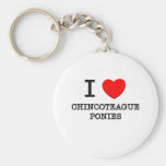 I Love Chincoteague Ponies (Horses) Key Chains
