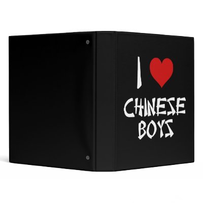 I Love Chinese Boys binders